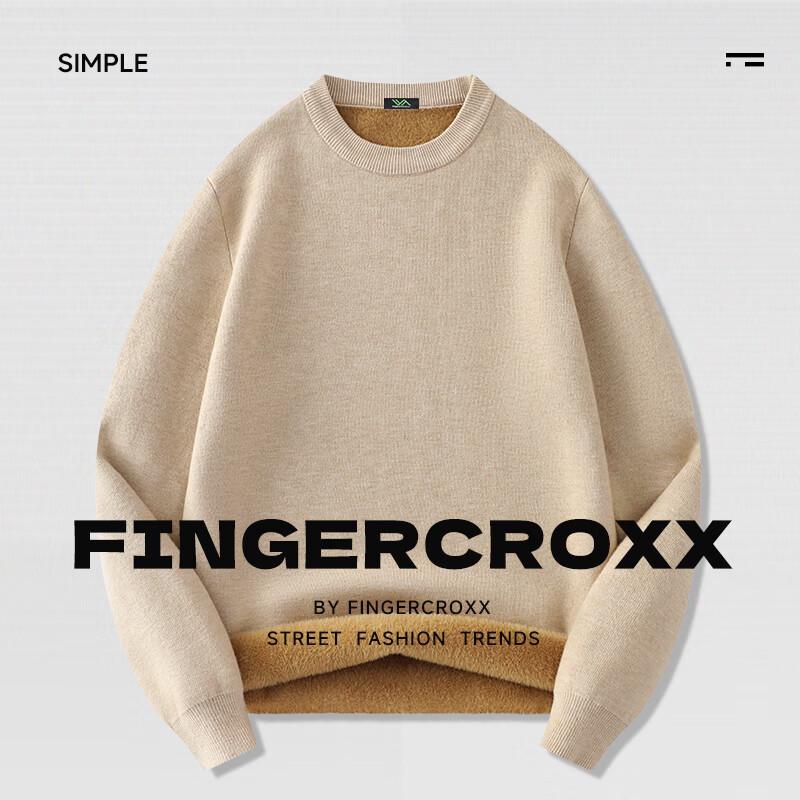 Fingercroxxit Unisex Fleece Lined Knit Sweater