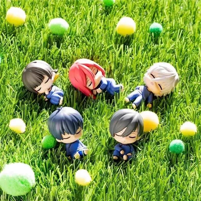 5pcs Q Chigiri Hyoma Figure Blue Lock Sleeping Figures Isagi Yoichi Dolls Nagi Seishiro Rin Itoshi Figurine PVC Collection Toy