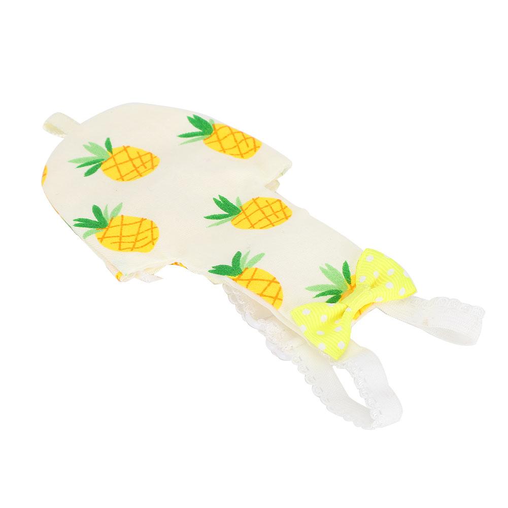 Pet Bird Cute Diaper Clothes Washable Diaper Urine Nappies Flight Suit for Mini ParrotL Pineapple
