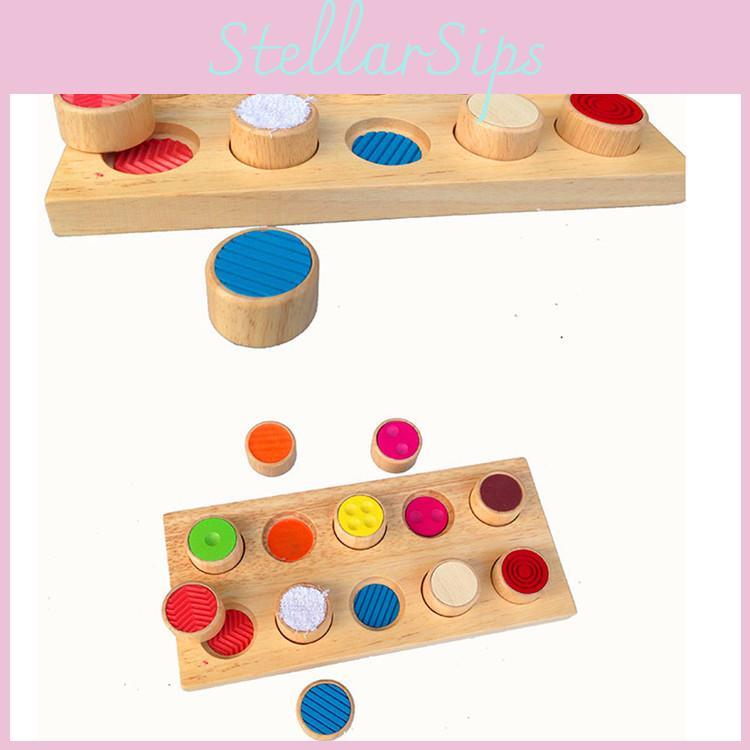 Wooden Sensory Touch Board For Toddler Color Recognition And Cognitive Development