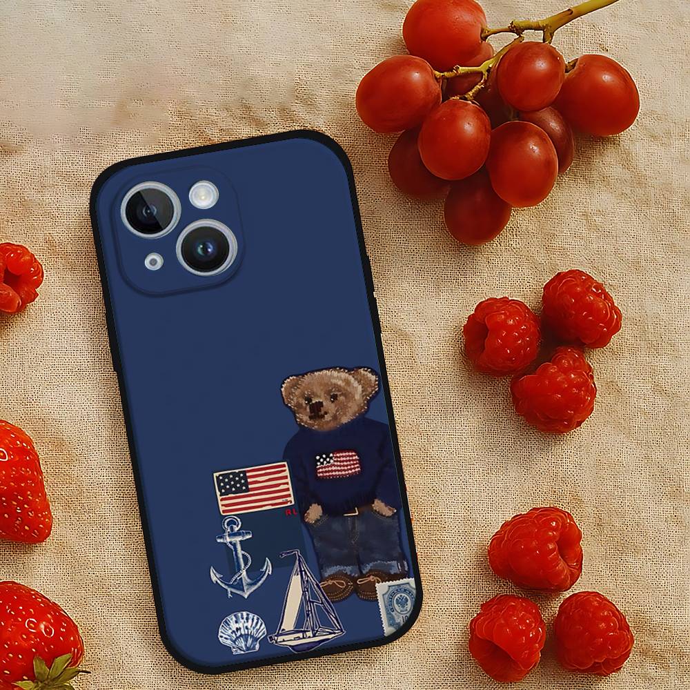 Cartoon Bear P-Polo-S Phone Case Phone Case That Fits IPhone 16, 15, 11, 13, 14 Pro Max, Plus, X, Xr, Xs Max, 12 Mini