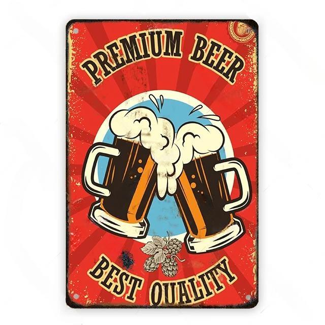 Cold Beer Posters Vintage Metal Tin Signs Drink Retro Bar Club Pub Restaurant Wall Art Decoration Plate