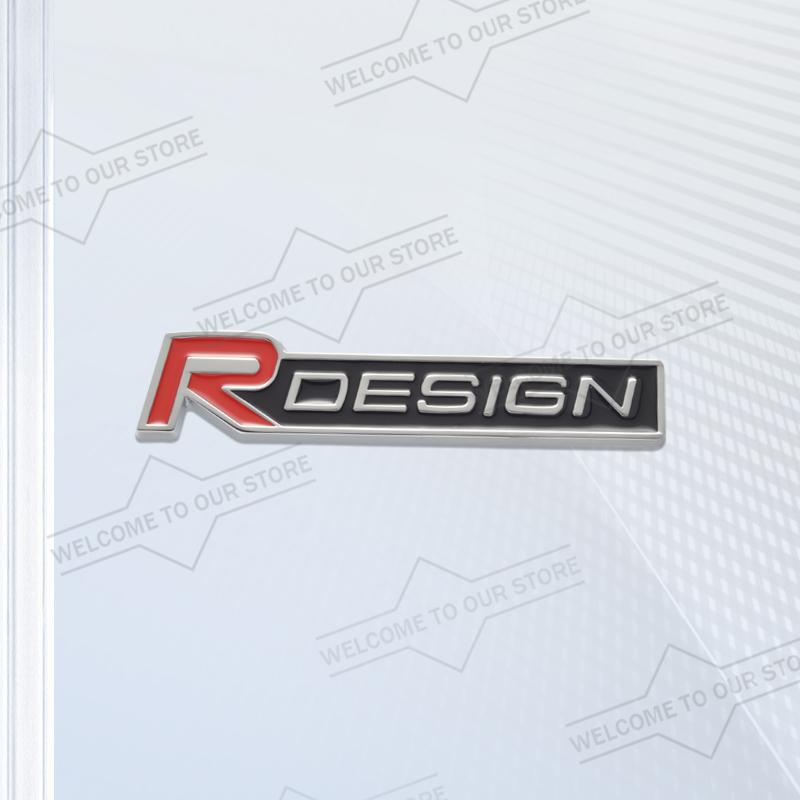 Car Styling Body Trunk 3D Metal R Design Emblem Grille Badge Stickers Decal For Volvo S60 S80 S90 XC90 XC60 XC40 V50 V70 V60 S40