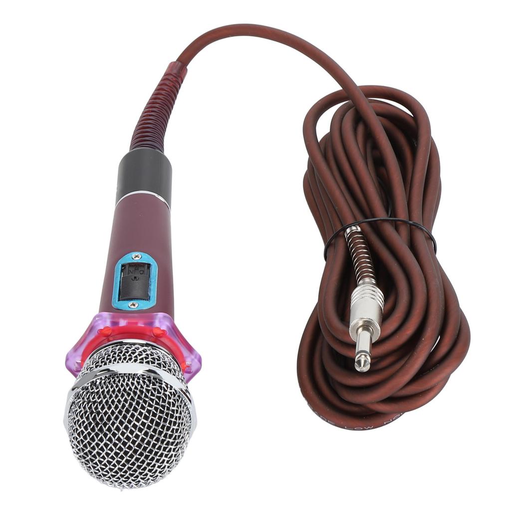 Handmikrofon mit Kabel Klarer Klang Zinklegierung Dynamisches Tauchspulenmikrofon für Heim- und Bühnennutzung