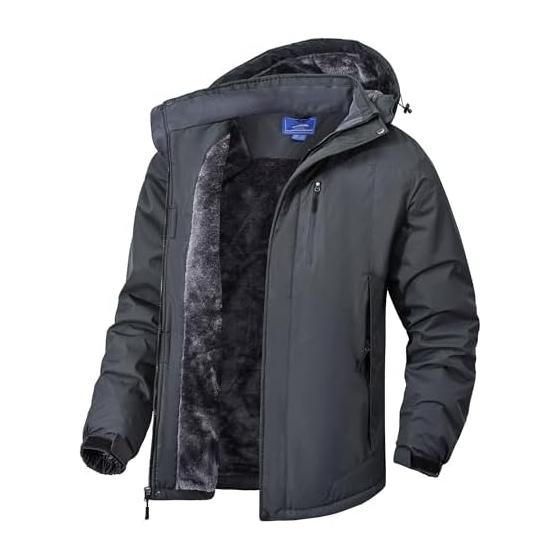 [uncn] Outdoor Coat, Rain Jacket, Anorak, Cold Protection, Outerwear, Ski Wear, Water Repellent, Thermal, Motorcycle, For Autumn/Winter, Black