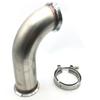 3" 90stupňové Garrett V-Band s objímkou Potrubí Krátká noha 6" Univerzální downpipe