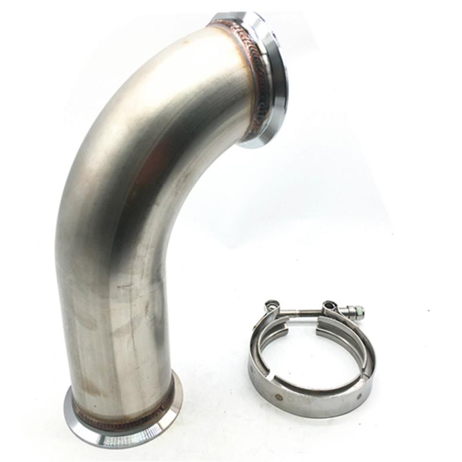 3" 90stupňové Garrett V-Band s objímkou Potrubí Krátká noha 6" Univerzální downpipe
