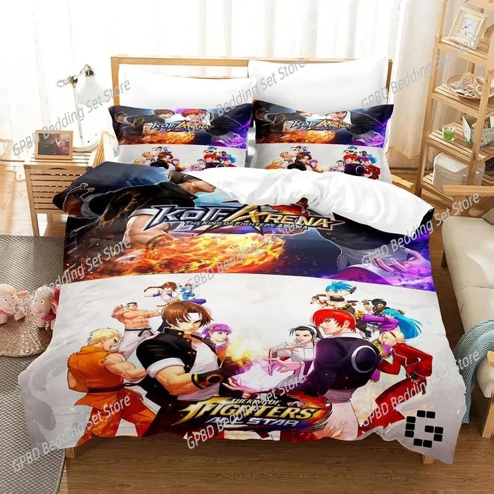 Comforter Anime The King Of Fighter Bedding Set 3D Printed Suitable For Bedroom Kids Home Textile