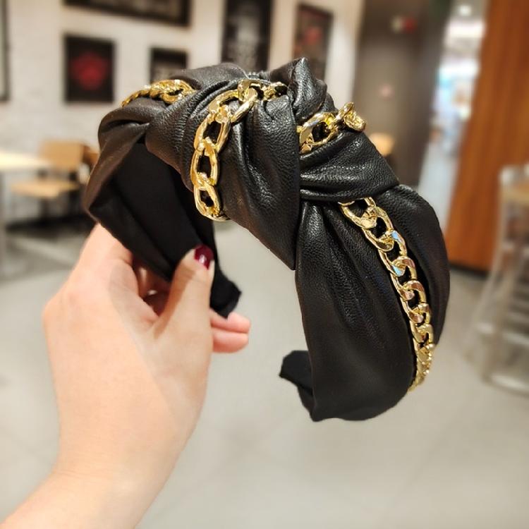 Stilvolle PU Stirnbänder mit Knoten Weicher Einzigartiger Haarreif Mehrere Stile Kopfschmuck für Damen und Teenager