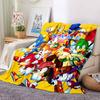 Custom 1pc Sonic Characters Celebration Blanket, Soft And Comfortable Blanket, Casual Warm, Camping Travel Blanket, Birthday Gift Q912186