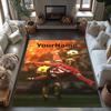 Atletico Madrid Customized Name Floor Mat Perfect for Dormitory Dining Room Outdoor Playrooms Anti-slip Rug Anime Office Decor Gift for Festivals