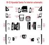 Carbon Fiber Interior Stickers for 2006-2012 Hyundai Santa Fe: Center Console & Gear Shift Decoration