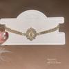 Geometrischer Zirkon Runder Anhänger Vintage Verstellbares Armband Für Frauen Geschenkideen