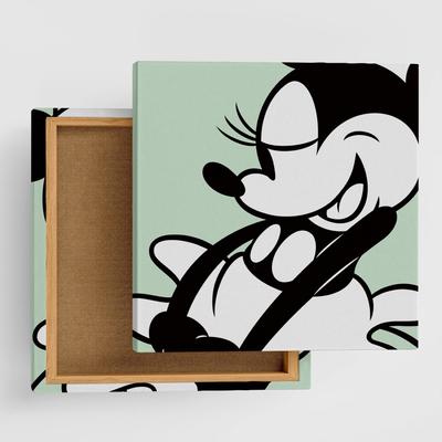 Disney Minnie Mouse Art Panel 57cm X 57cm L Size Made In Japan Poster Stylish Interior Makeover Living Room Interior Green Pastel Character Fabric
