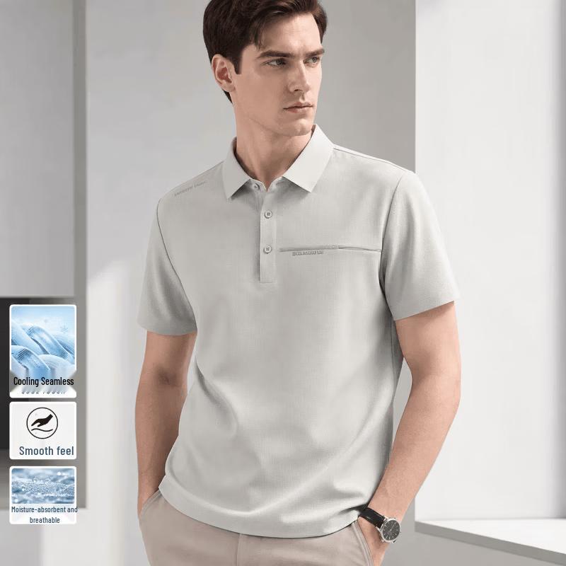 VEE KELLEN Men's Classic Business Casual Short Sleeve Polo Shirt