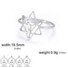 Lemegeton Merkaba Meditation Amulet Hexagram Rings Women Men Geometry Star Finger Ring Sacred Stainless Steel Party Jewelry Gift