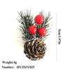Artificial Pine Needle Greenery & Red Berry Bouquet for Holiday DIY & Gift Packaging