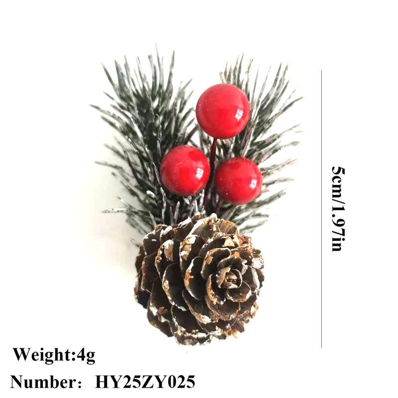 Artificial Pine Needle Greenery & Red Berry Bouquet for Holiday DIY & Gift Packaging