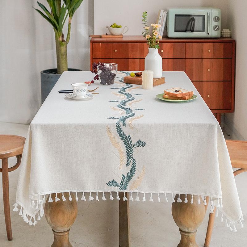 Tablecloth Cotton And Linen Simple Fabric Decorative Dining Table Cloth Rectangular Cover Towel Household Coffee Table Cloth