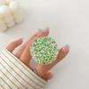 Mobile Phone Airbag Bracket Paste Type Retractable Round Sequin Glitter Small Fresh Desktop Bracket Watching Drama Women'S Models