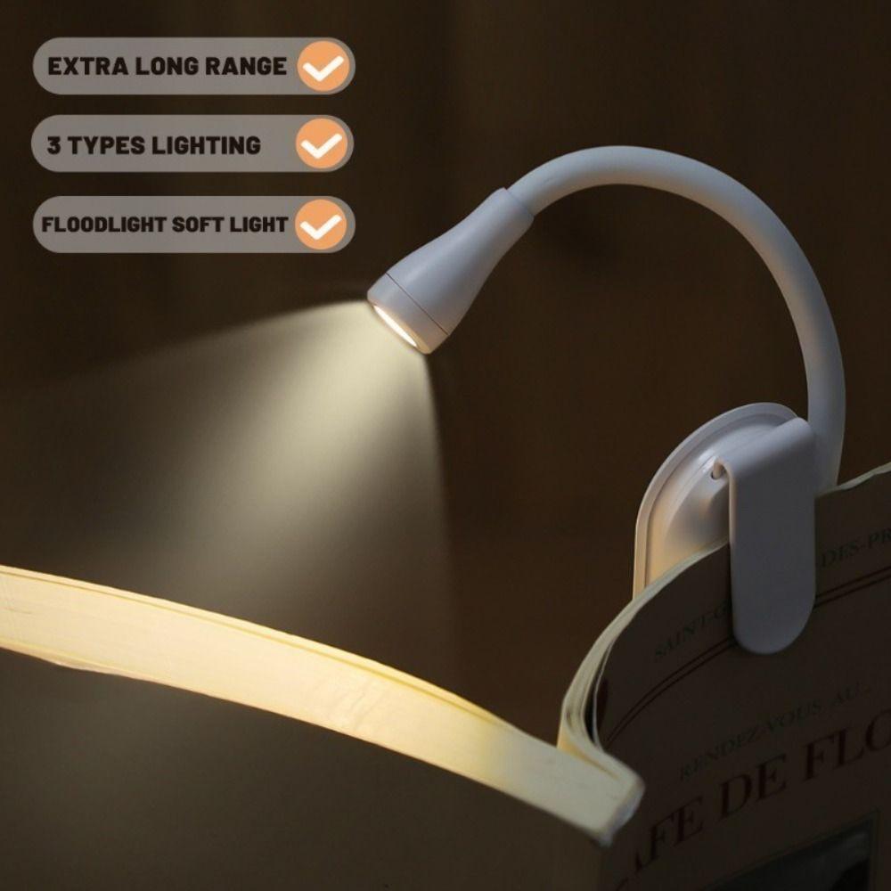 Rechargeable LED Book Light Dimmable Clip Light Portable Eye-care Light Book Reading