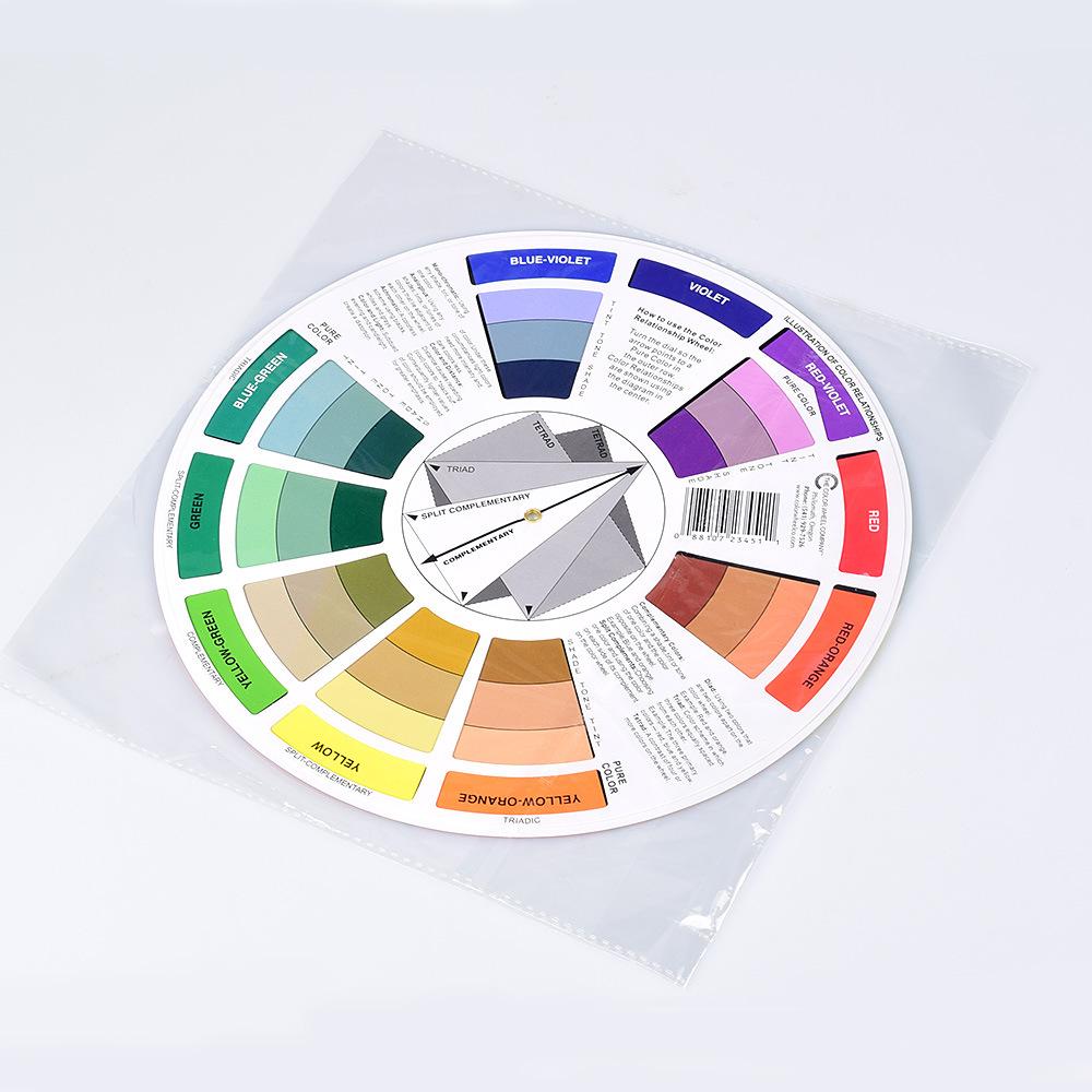 12-farbiges Drehrad drehbare Farbvergleichskarte Pigmentmischpalette für Tattoo & Make-up