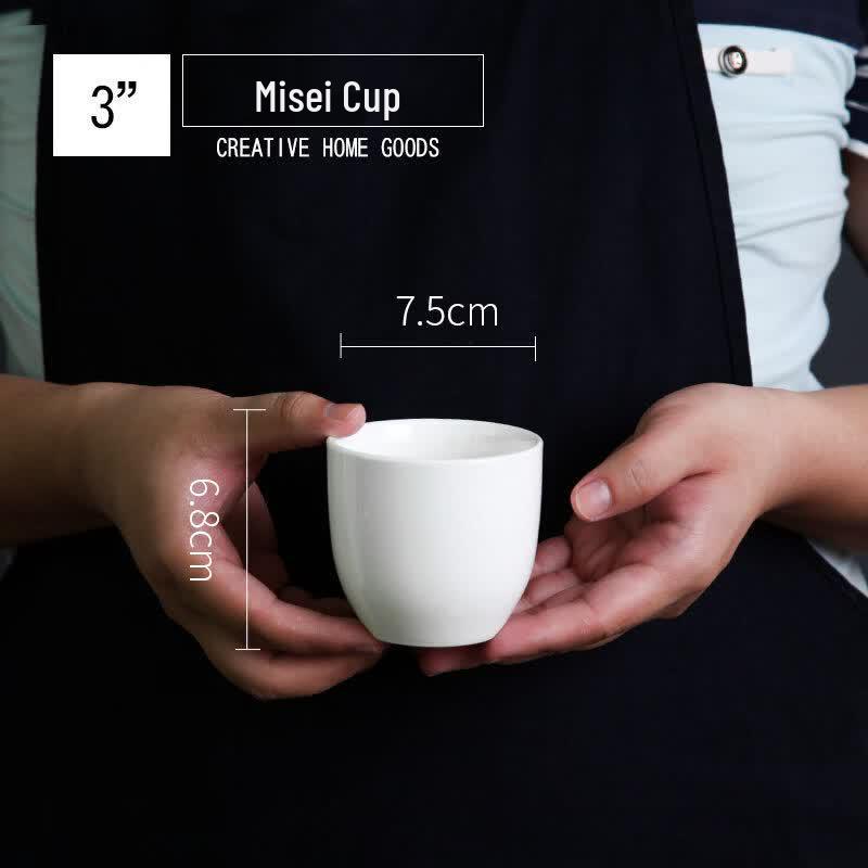 

Beautiful Star Pure White Ceramic Hotel Tea/Water Cups (10-Pack)