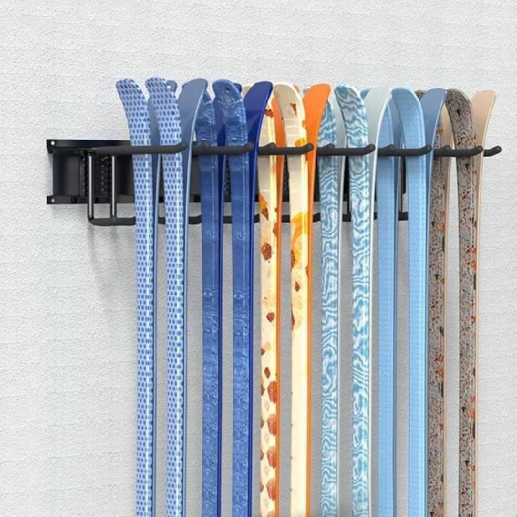 Ski Snowboard Wall Mount Rack Without Marring Surfaces Protects Equipment Fit Various Board Types And Size