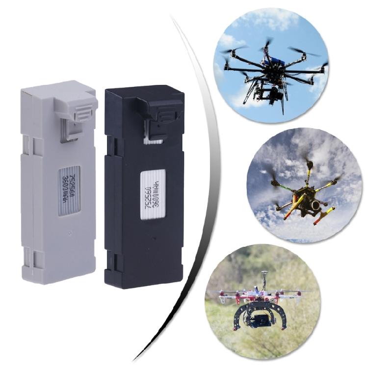 3600mAh Lithium Battery 12-16 Minutes Extended Flight Time For E88 E88PRO Quadcopters Enhancing Flight Experience