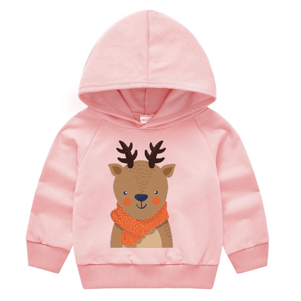 

Весенне-осенняя детская мода свитер с капюшоном для мальчиков и девочек с мультяшным принтом пуловер с длинными рукавами 130cm