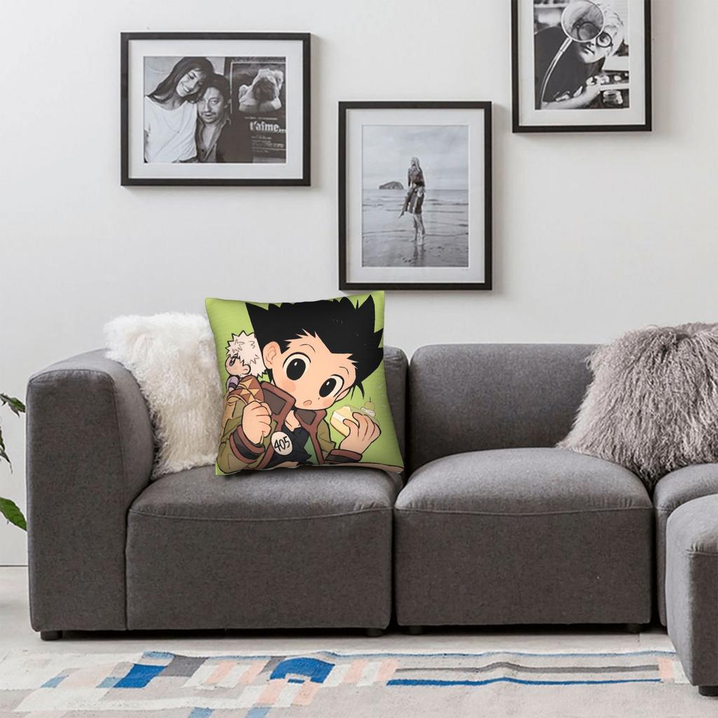 Anime Gon Pillow Case Square Pillow Cover For Living Room Chair Morden Pillowcases