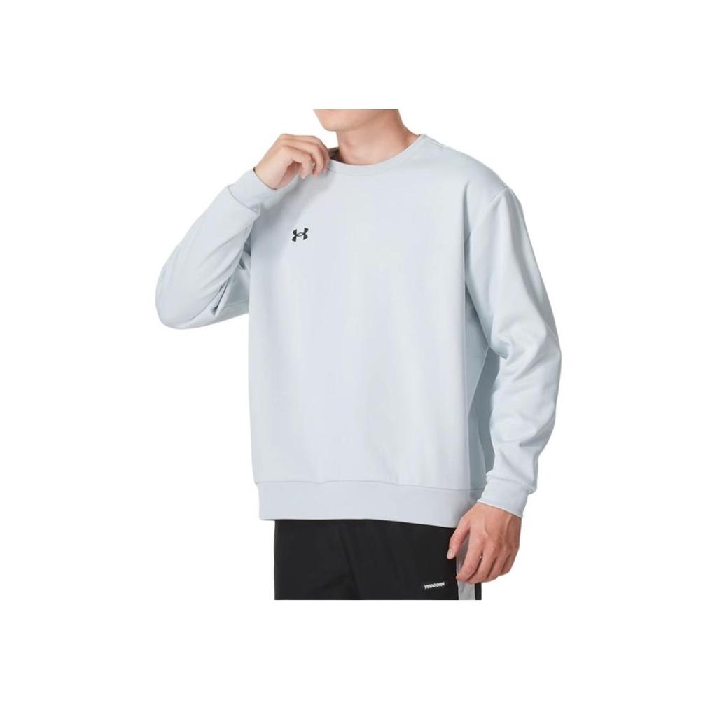 Under Armour Logo Pattern Round Neck Pullover Sports Long Sleeve Sweatshirt Unisex Sweatshirt Light-Blue 24600305-009