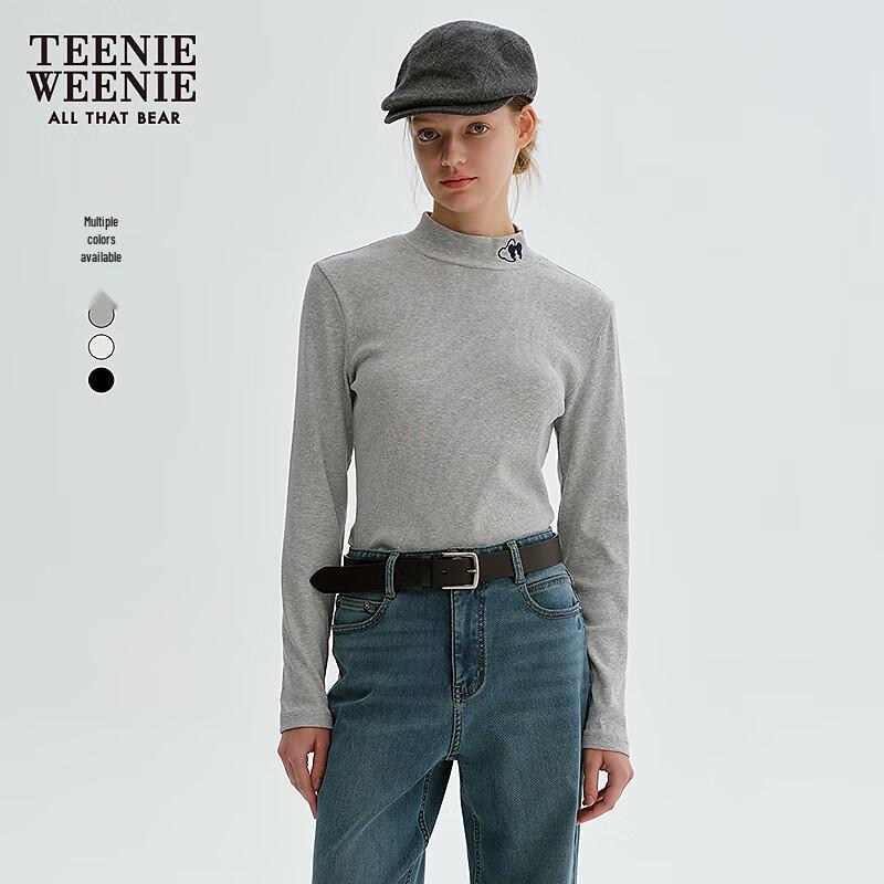 

Teenie Weenie Women s Bear Logo Slim Fit Long Sleeve Top L