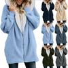 Manteau à capuche surdimensionné à fermeture éclair pour femme avec poche