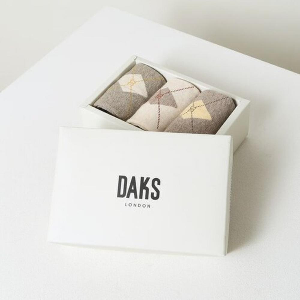 Daks Cotton Blend Mid Socks 3 Pairs Set Dcss6f703wt Single option