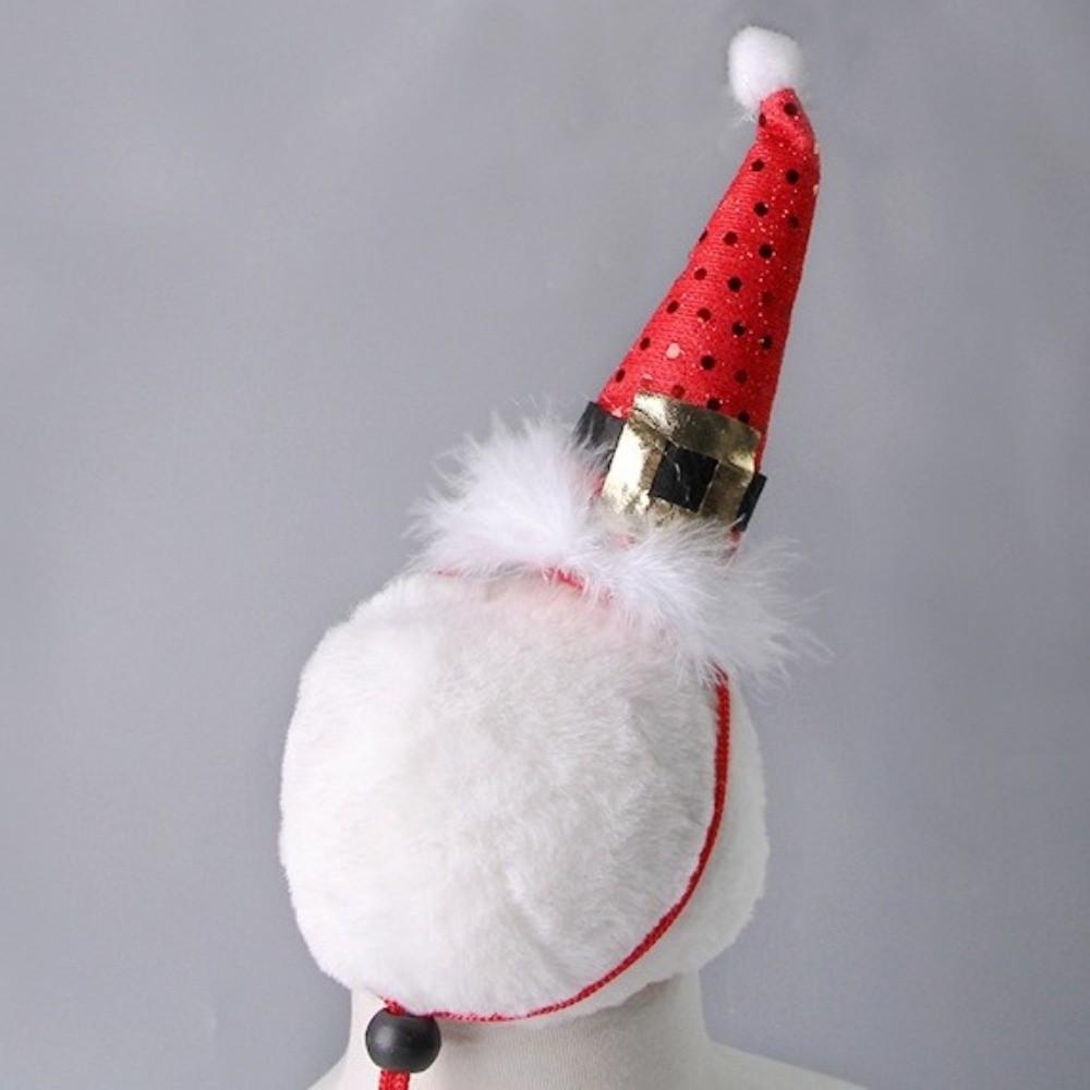 Cute Christmas Pet Costumes Santa Hat Soft Adjustable Santa Hat Comfortable Colorful Pet Santa Hat Pet Show