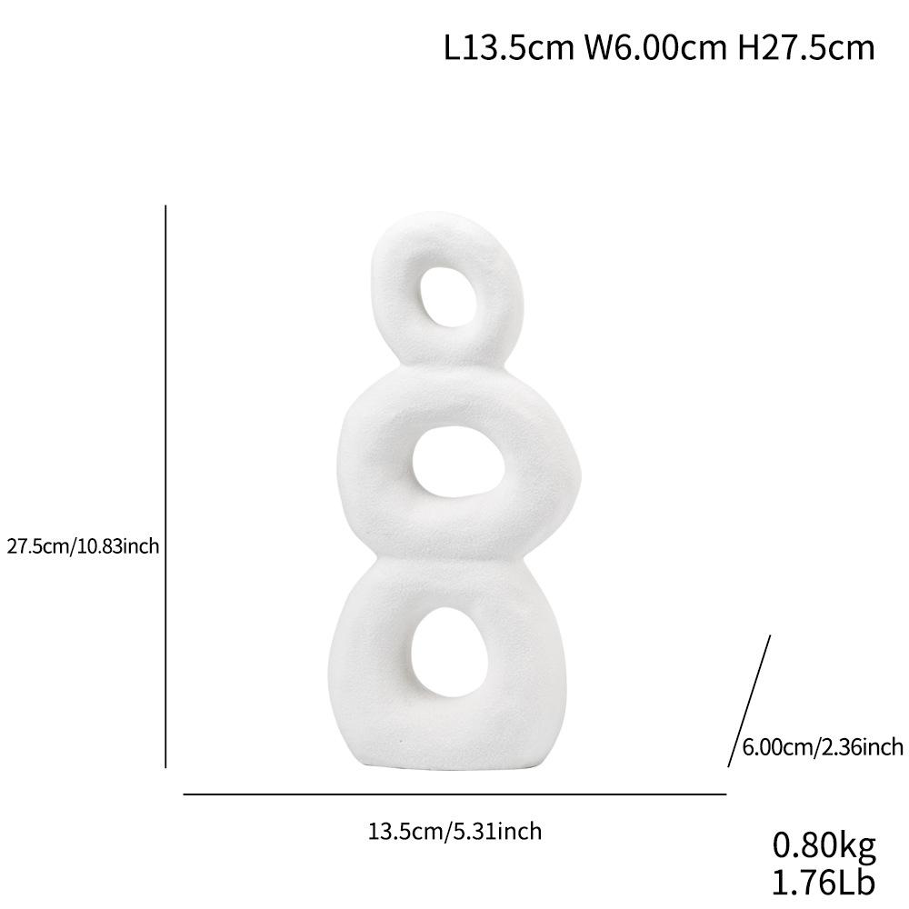 Ceramiczne Rękodzieło Geometrycznie Wygięta Fajka Abstrakcyjna Pusta Krzywa Figurki Dekoracyjne Akcesoria do Dekoracji Domu