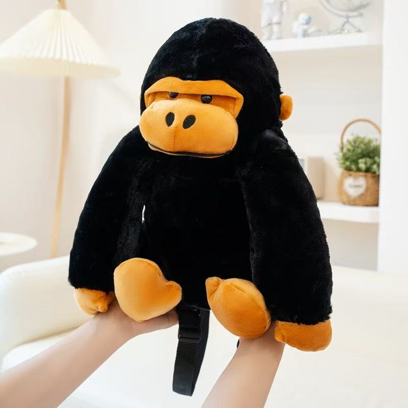 32cm Neuer Gorilla King Kong Rucksack Simulation Gefülltes Plüschtier Puppe Cartoon Anime Niedlich Kindergeburtstagsgeschenk Lustige Puppe