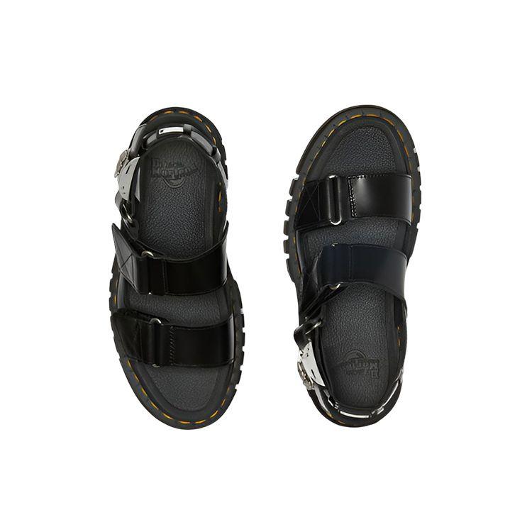 Dr. Martens Heaven Mj X  Ricki 2-Strap Leather Adjustable Buckle Platform Fashion Sandals Women sandals Black 27981001