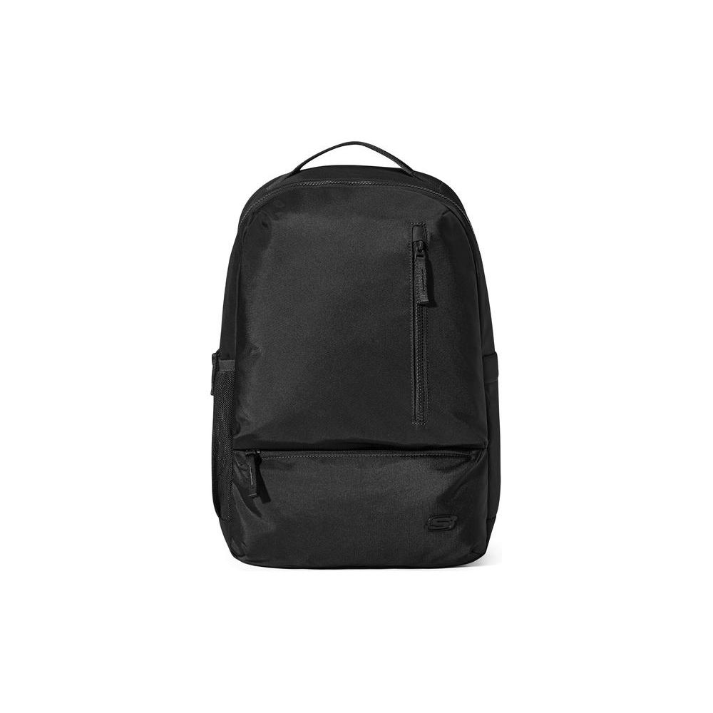 Skechers Fashion Simple Versatile Fabric Backpack Unisex Backpack Carbon-Black L124U043-0018 Carbon Black
