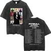 Rapper Pitbull I'm Back Tour 2026 Vintage Washed T Shirts Men's Women Punk Gothic Fashion Cotton Short Sleeve T-Shirt16