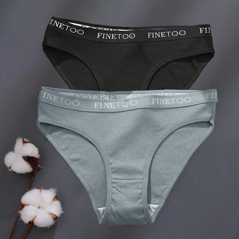 2 ks/sada M-XXL bavlněné kalhotky pro ženy s nápisovou gumou, sexy kalhotky s nízkým pasem, dámské kalhotky, dívčí spodní prádlo ve velkých velikostech, intimní prádlo