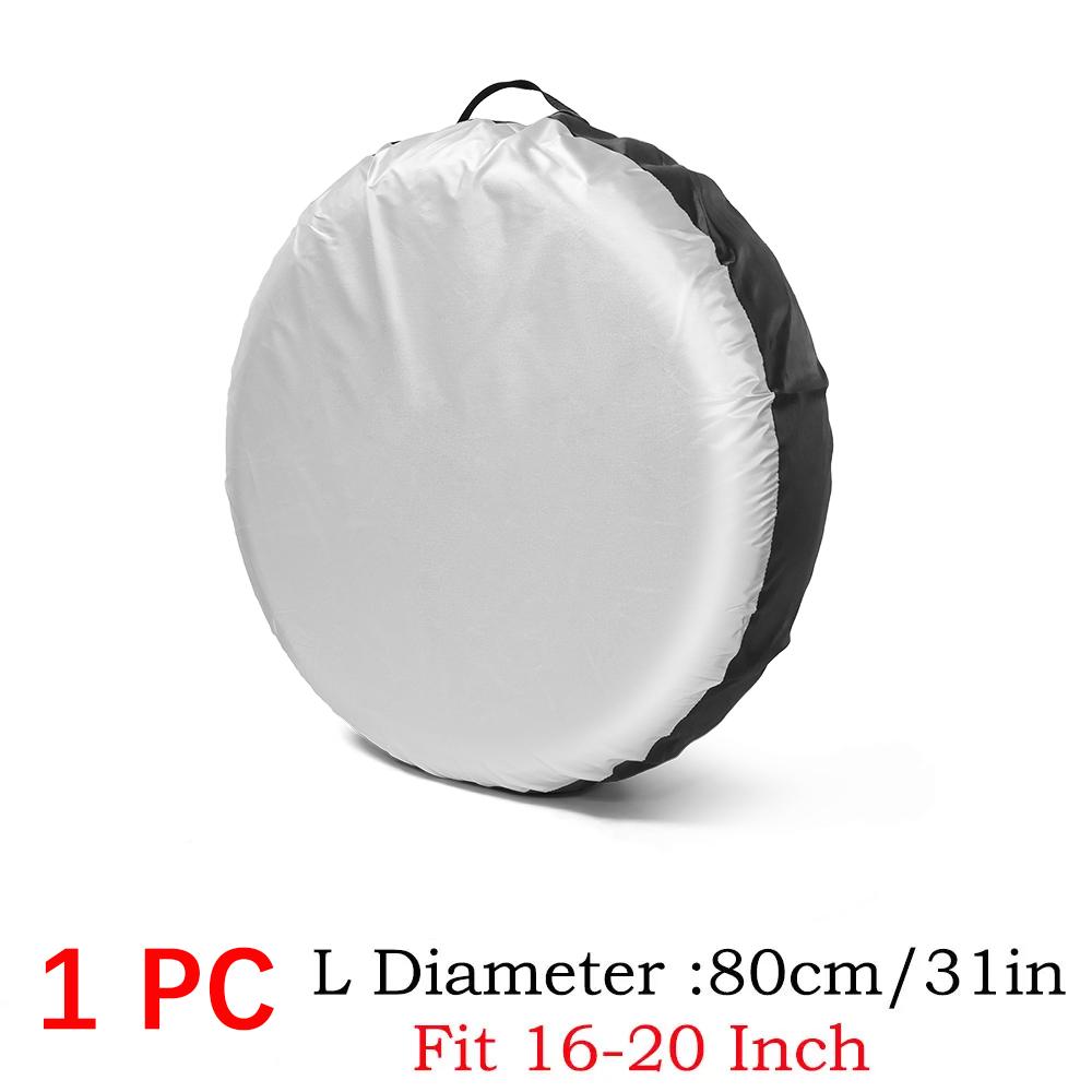 1/2/3/4PCS Car Spare Tire Cover Storage Bags Car Auto Wheel Cover Protector Vehicle Accessories Polyester Tyre Wheel Covers