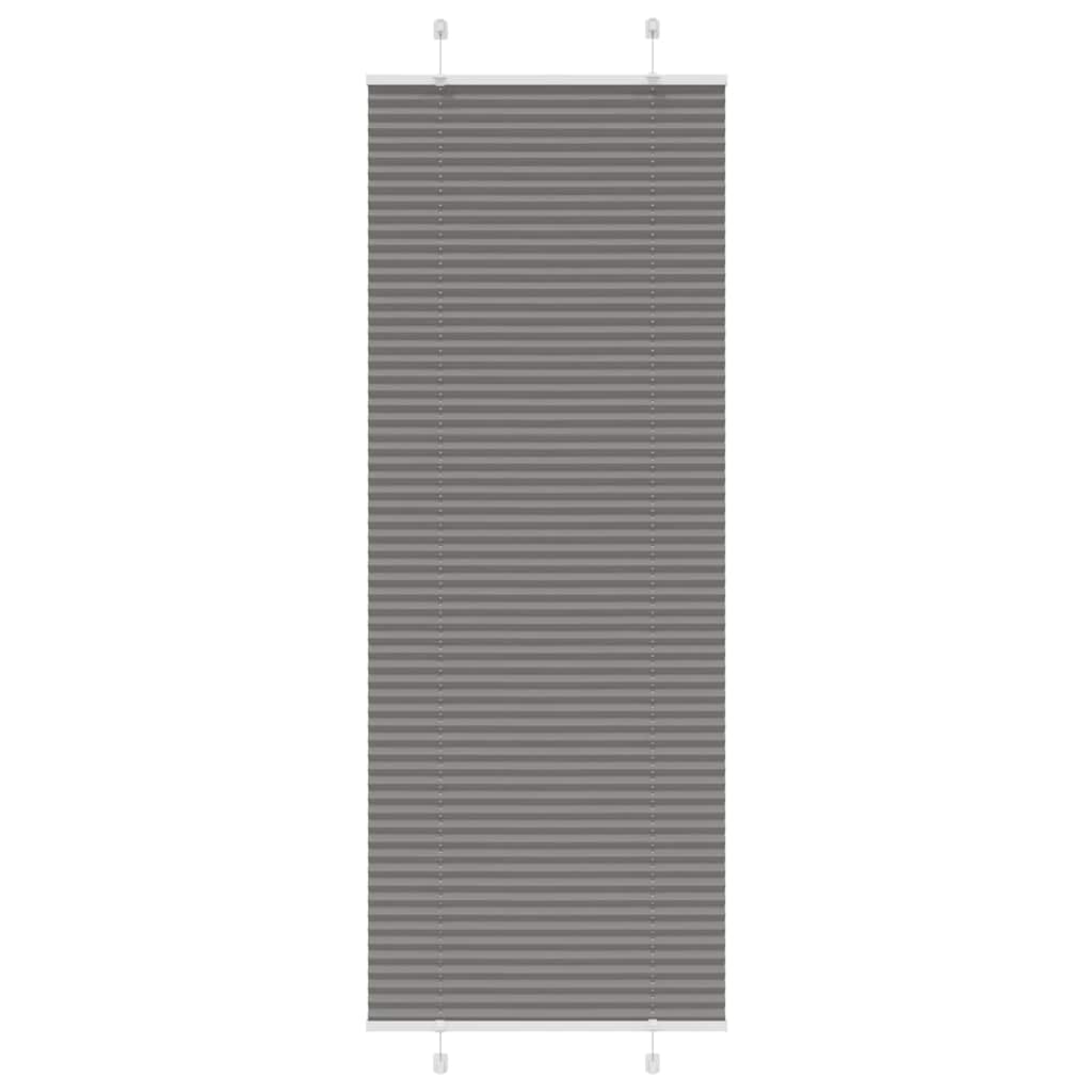Anthrazitfarbene Plissee-Jalousie 70x200 cm Stoffbreite 69,4 cm
