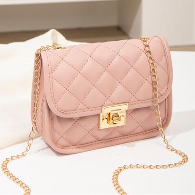 Mode Weibliche Schulter Tasche Raute Bestickt Einfarbig Kette frauen Schulter Umhängetasche Casual Trendy Telefon Tasche
