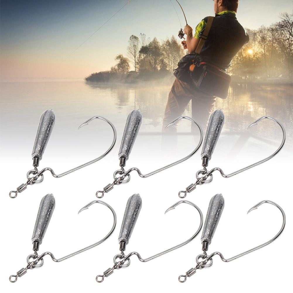 2Bag Weight HighCarbon Steel Crank Hook Lure Bait Counterweight Fishing Accessory