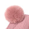 Cross-border Amazon wish new pink and white boys and girls children's hats and gloves two-piece children's winter models