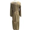 Women Maxi Dress O Neck Long Sleeve Loose A-line Big Hem Dot Print Vintage Soft Patchwork Dubai Turkey Abaya Long Robe Dress