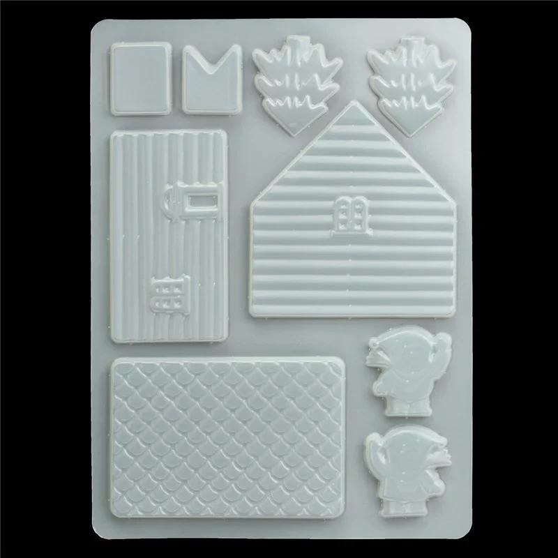 House Door Creative Shape 3D DIY Silicone Gingerbread Fondant Mold Cake Decoration Chocolate Christmas Baking Mold Accessories