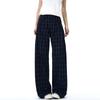 Blue Plaid Casual Pants Men's and Women's American Retro Trend Fashion New Drape Wide-leg Loose Versatile Trousers